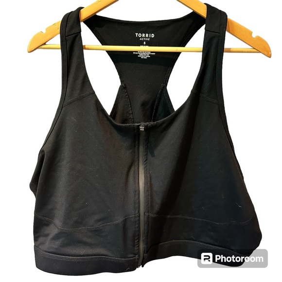 Torrid Black Low-Impact Wireless‎ Zip-Front Active Sports Bra Size 5X - Picture 1 of 4